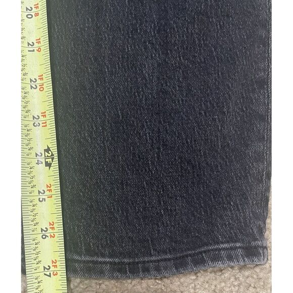 Madewell Mid Rise Perfect Vintage Jean Size 26 Enmore Dark Distressed Black - Picture 5 of 8